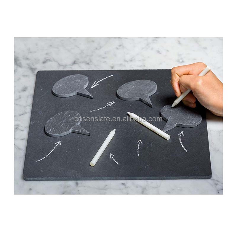 Wholesale Customized Tableware Cheese Tool Slate Black Cheese Marker Set of 4