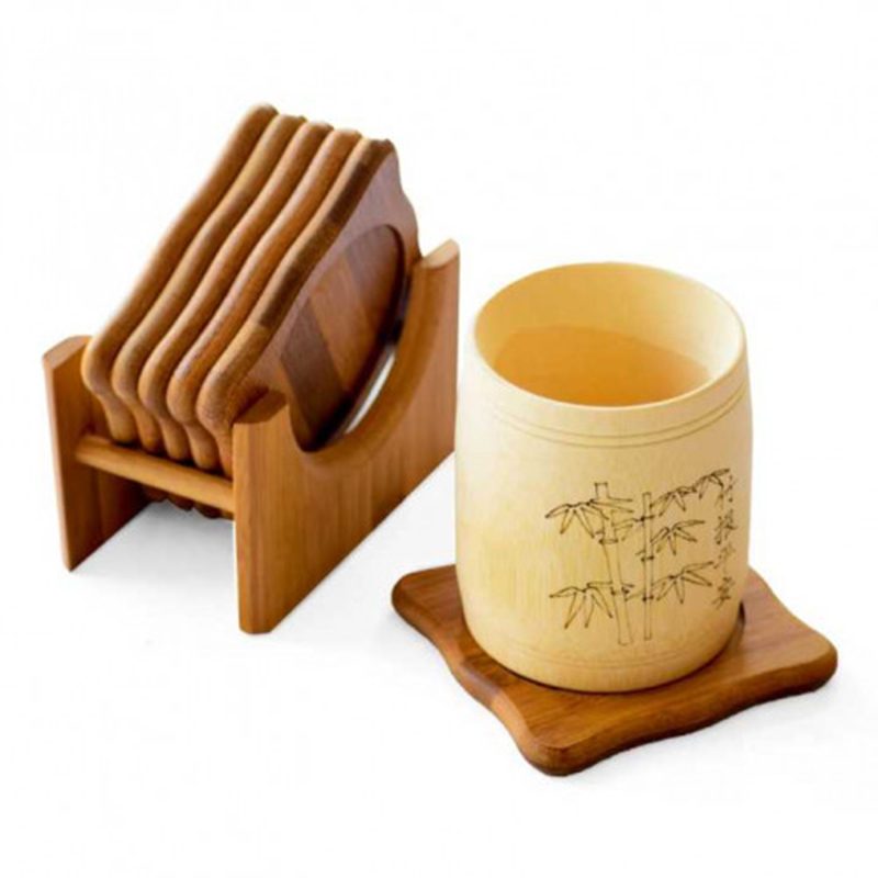 Wholesale Natural Bamboo Coffee Mug Coaster